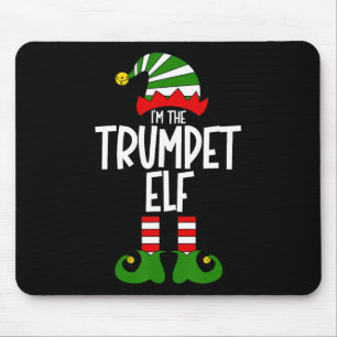 Trumpet Elf Xmas Music Instrument Matching Christm Mouse Mat
