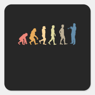 Trumpet Evolution Square Sticker