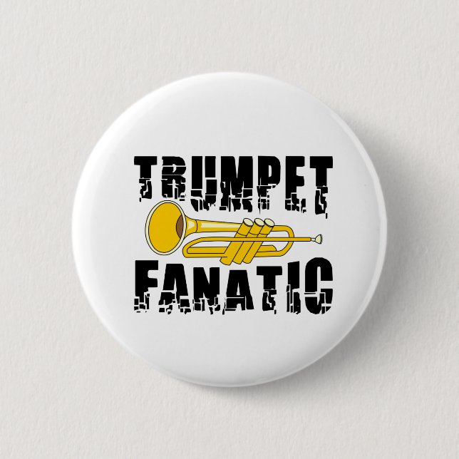 Trumpet Fanatic 6 Cm Round Badge (Front)
