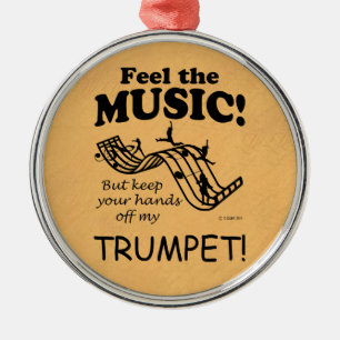 Trumpet Feel The Music Metal Tree Decoration