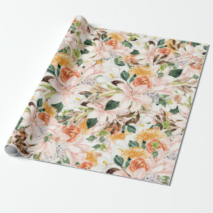 Trumpet Flower Wrapping Paper