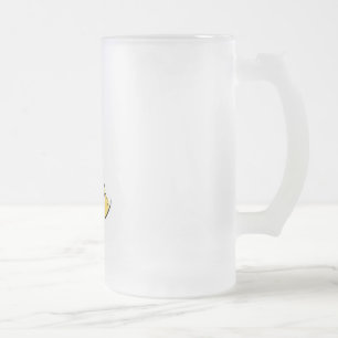 Trumpet Frosted Glass Beer Mug