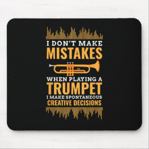 Trumpet Funny Musician Band Player Trumpeter Gift Mouse Mat