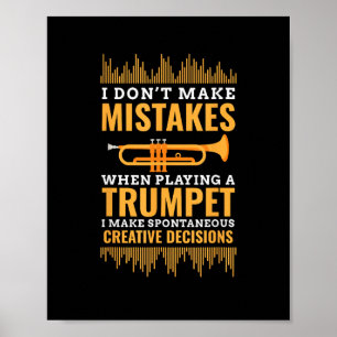 Trumpet Funny Musician Band Player Trumpeter Gift Poster