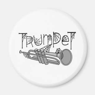 Trumpet Halloween Cobwebs Magnet