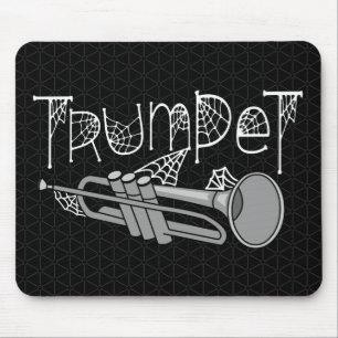 Trumpet Halloween Cobwebs Mouse Mat