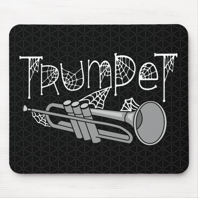 Trumpet Halloween Cobwebs Mouse Mat (Front)