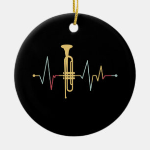 Trumpet Heartbeat Ceramic Tree Decoration