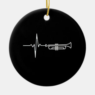 Trumpet Heartbeat Ceramic Tree Decoration