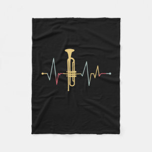 Trumpet Heartbeat Fleece Blanket
