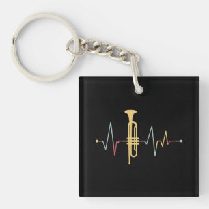 Trumpet Heartbeat Key Ring