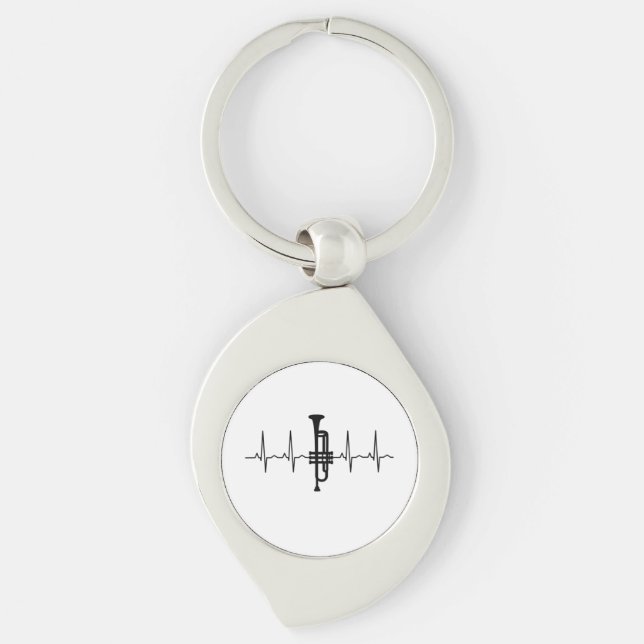Trumpet Heartbeat Key Ring (Front)