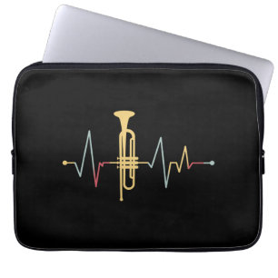 Trumpet Heartbeat Laptop Sleeve