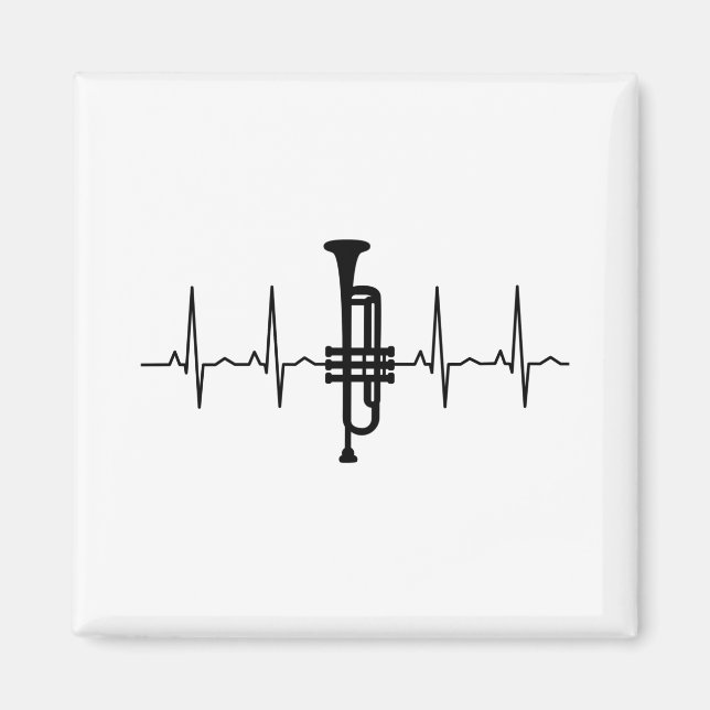 Trumpet Heartbeat Magnet (Front)
