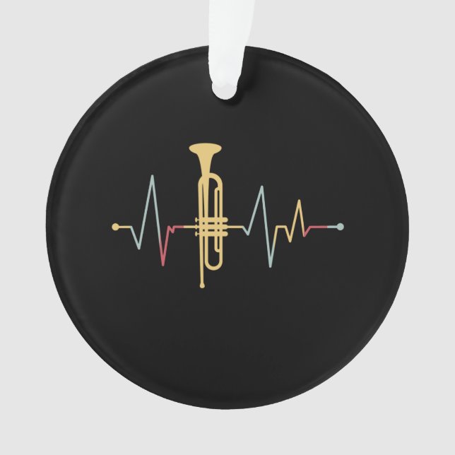 Trumpet Heartbeat Ornament (Front)