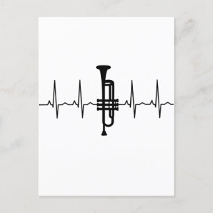 Trumpet Heartbeat Postcard