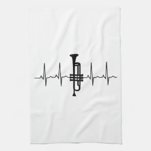 Trumpet Heartbeat Tea Towel
