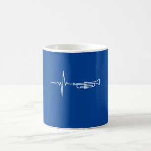 Trumpet Heartbeat Trumpet Player Gift Coffee Mug