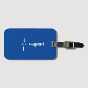 Trumpet Heartbeat Trumpet Player Gift Luggage Tag