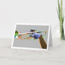 Trumpet Highlighted In Psychedelic Colours