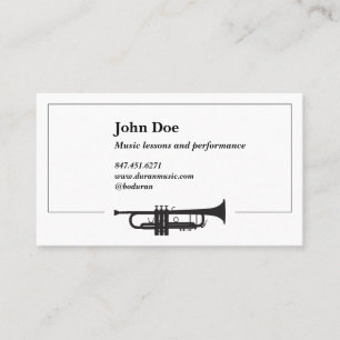 Trumpet Illustration  Business Cards