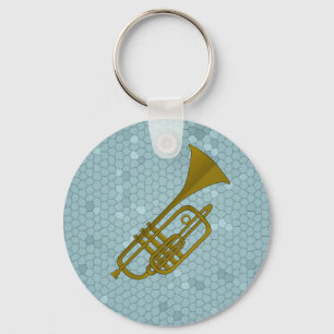 Trumpet illustration keychain
