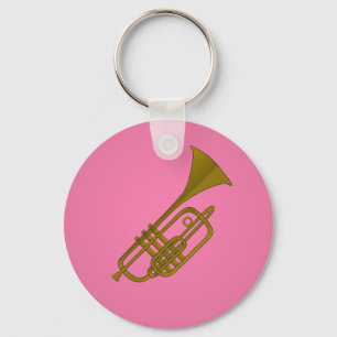 Trumpet illustration keychain