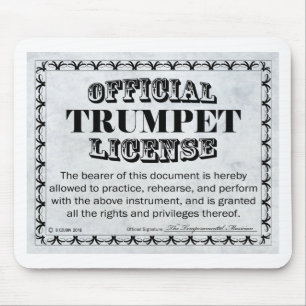 Trumpet License Mouse Mat