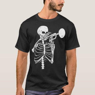 Trumpet Lover Forever - Skeleton Playing Trumpet T-Shirt
