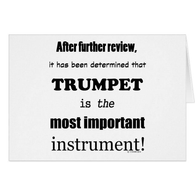 Trumpet Most Important Instrument (Front Horizontal)