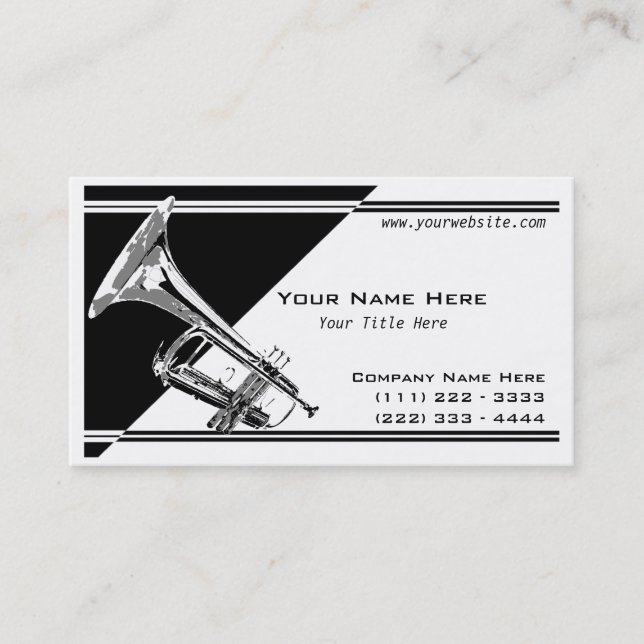 Trumpet Music Business Card (Front)