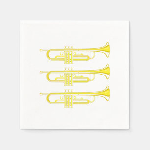Trumpet Music Jazz Musical Instrument Band Gift Napkin