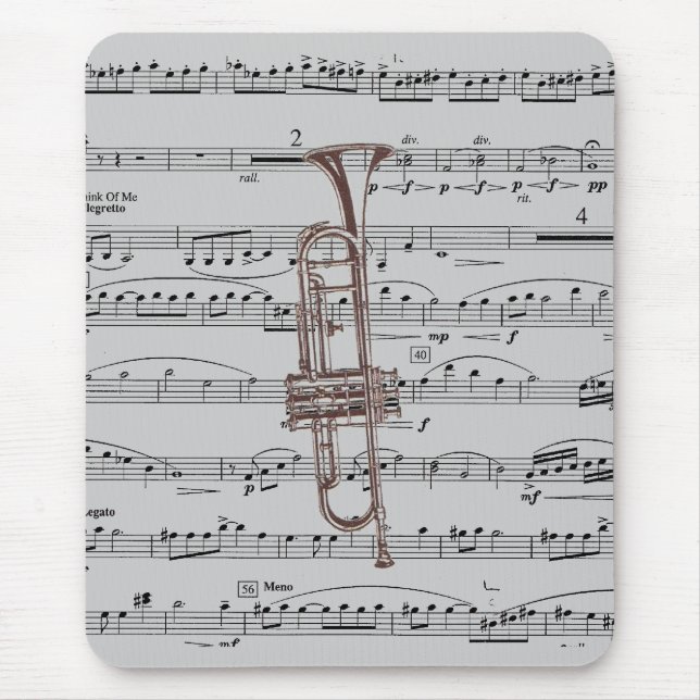 Trumpet Music Mouse Mat (Front)