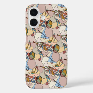Trumpet Music Note Fragments iPhone 16 Case