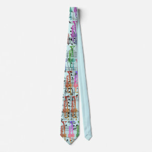 Trumpet & Music Notes Tie