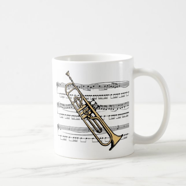 Trumpet musical 11 B Coffee Mug (Right)