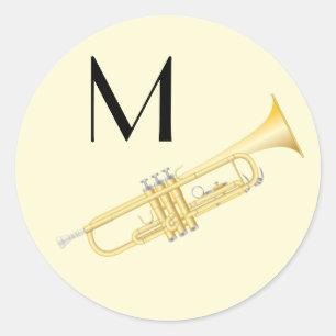 Trumpet Musician Band Teacher Classic Round Sticker