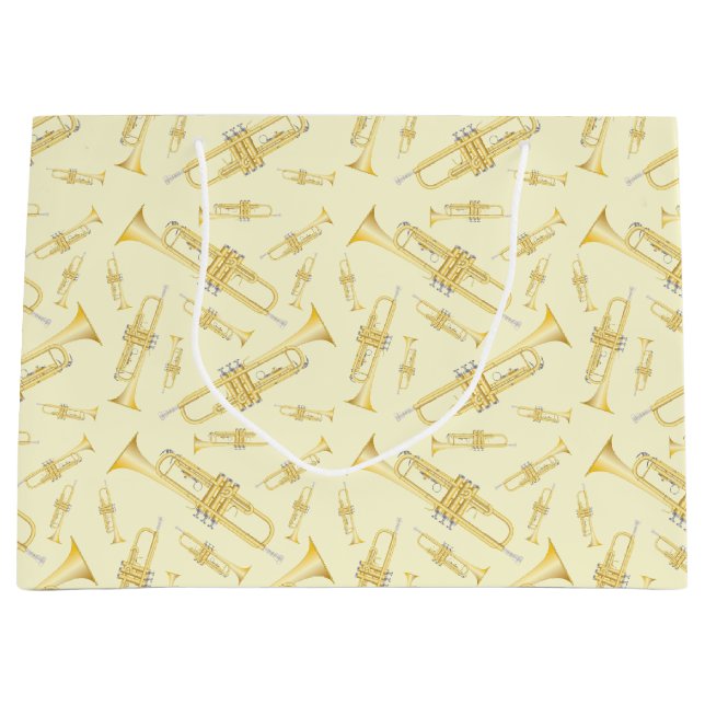 Trumpet Musician Band Teacher Large Gift Bag (Front)