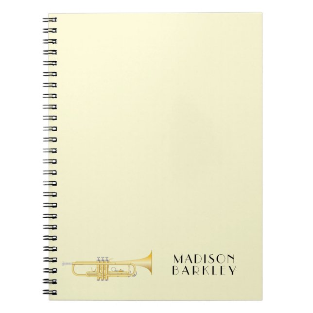 Trumpet Musician Band Teacher Notebook (Front)