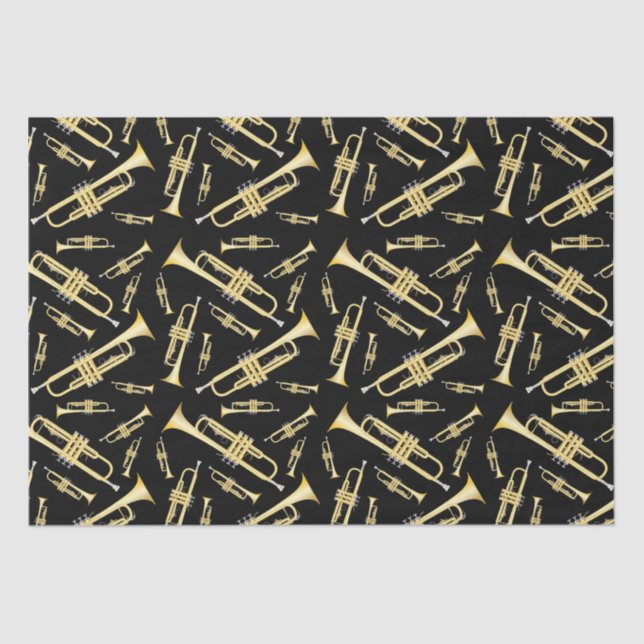 Trumpet Musician Band Teacher Wrapping Paper (Front)