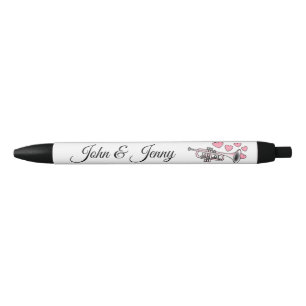Trumpet Musician Custom Wedding Favour Gift Black Ink Pen