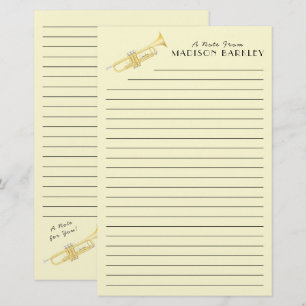 Trumpet Musician Teacher Stationery