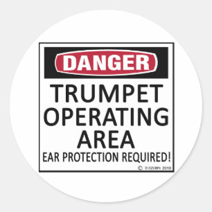 Trumpet Operating Area Classic Round Sticker