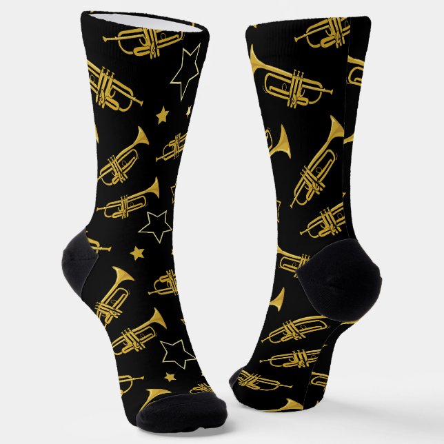 Trumpet Pattern Socks (Angled)
