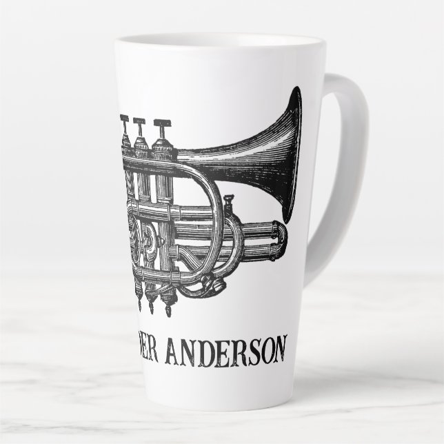 Trumpet Personalise Mug (Right Angle)