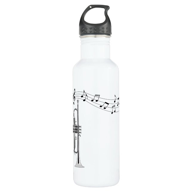 Trumpet Player 710 Ml Water Bottle (Front)