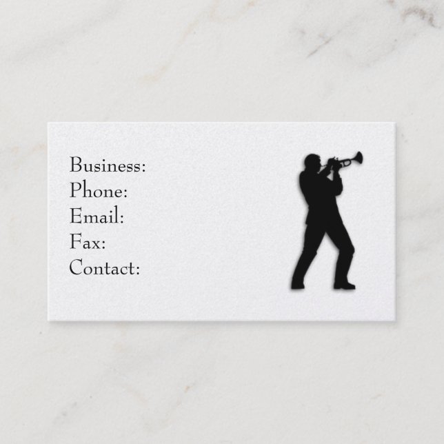 Trumpet Player Business Card (Front)