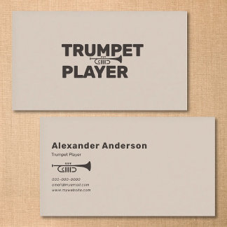 Trumpet Player Business Card