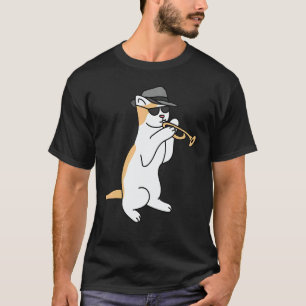Trumpet Player Cat Jazz T-Shirt