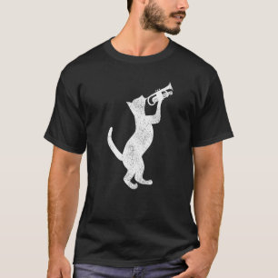 Trumpet Player Cat Vintage   T-Shirt